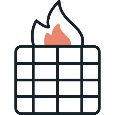 Ateş vektörü simgesini ateşle 