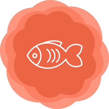 Balık. Web simgesi basit illüstrasyon 