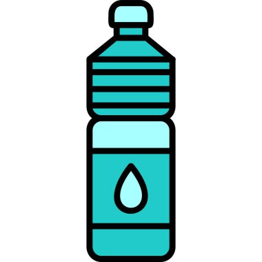 Su şişesi. Web simgesi basit illüstrasyon