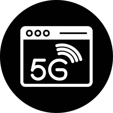 5g ağ simgesi, vektör illüstrasyonu 