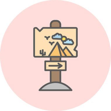 Ok simgesi, vektör illüstrasyonlu tabela