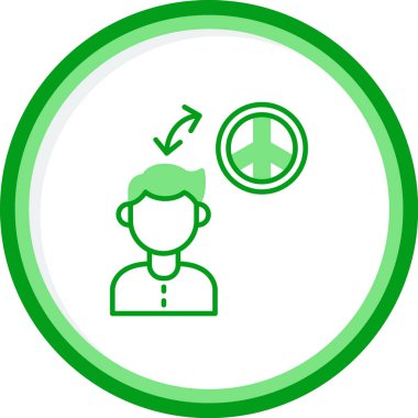 Barış ve insan vektör simgesi 