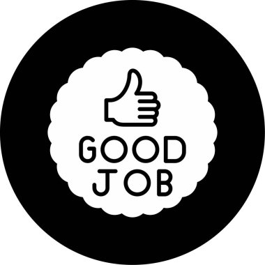 Başparmağı havada iyi iş işareti, vektör illüstrasyonu                