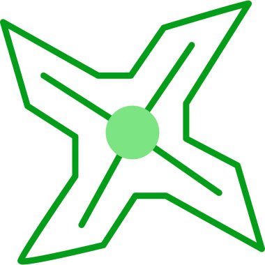 Shuriken simgesinin vektör illüstrasyonu          