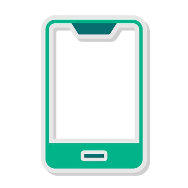 Cep telefonu simgesi, vektör illüstrasyonu 