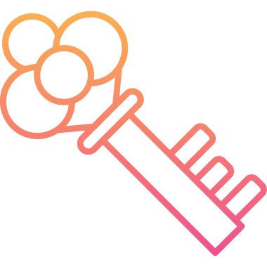 Anahtar. Web simgesi basit illüstrasyon 