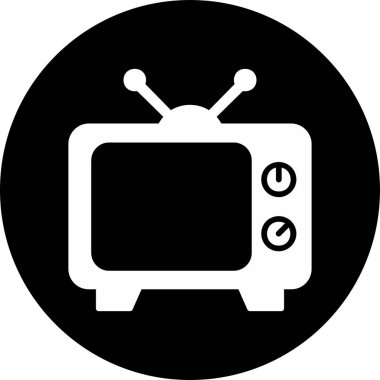 televizyon simgesi, basit vektör illüstrasyonu