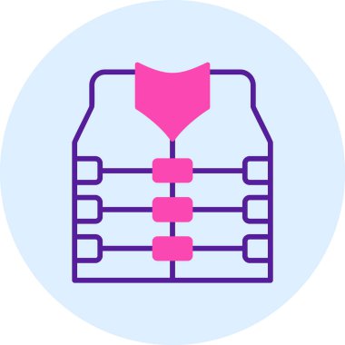 Can yeleği. Web simgesi basit illüstrasyon