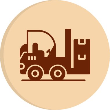 Modern Forklift simgesinin vektör çizimi         