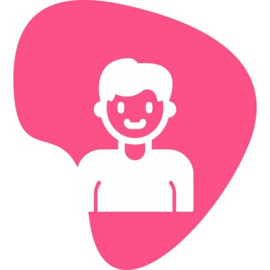 İnsan avatar web simgesi basit illüstrasyon 