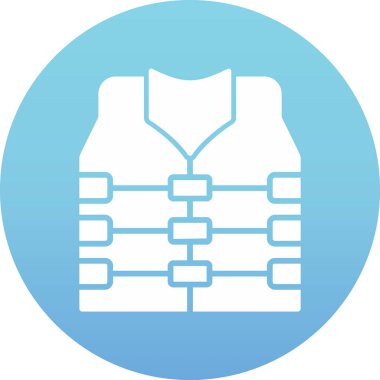 Can yeleği. Web simgesi basit illüstrasyon