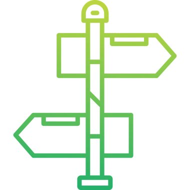 Bir sokak işaretinin vektör illüstrasyonu