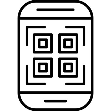 Cep Telefonu Web simgesi vektör illüstrasyonu