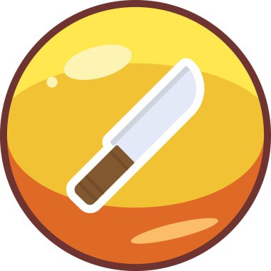 Bıçak. Web simgesi basit illüstrasyon 
