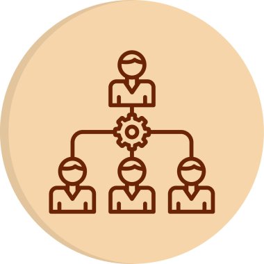 İnsan kaynakları yönetim vektörü düz vektör çizimi 