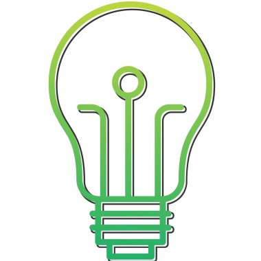 ampul simgesi, vektör illüstrasyonu 