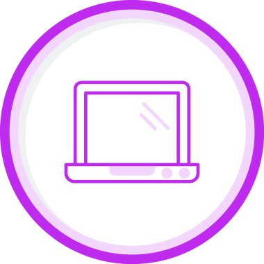 dizüstü bilgisayar simgesi, vektör illüstrasyonu basit tasarım