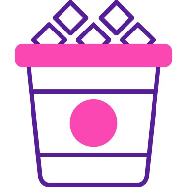 Buz Kovası ikonu vektör illüstrasyonu