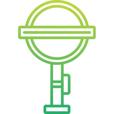 Yer altı işareti web simgesi, vektör illüstrasyonu