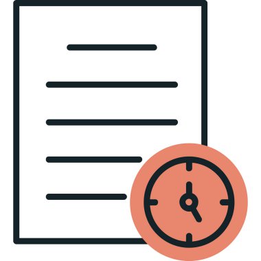 Zamanlama simgesi vektör çizimi alıştırması