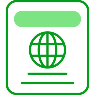 Modern Pasaport Kontrol simgesinin vektör çizimi           