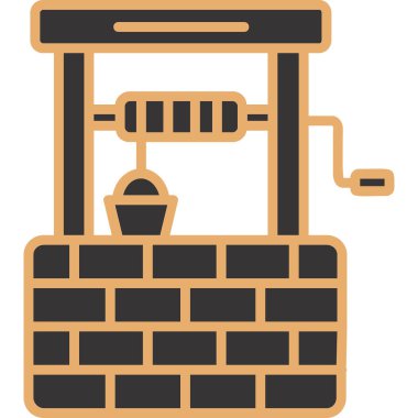 su kuyusu ikonu vektör illüstrasyonu