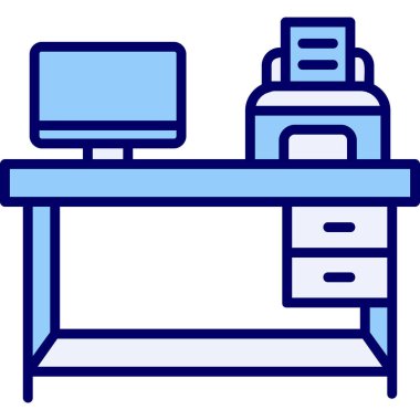 işyeri web simgesi vektör illüstrasyonu