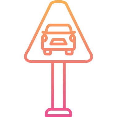 Trafik işareti simgesi Web illüstrasyonu