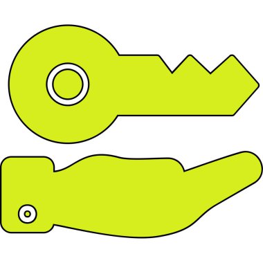 anahtar simgesi, vektör illüstrasyonu basit tasarım