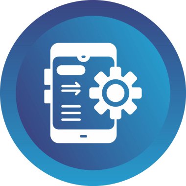 Mobil Ayarlar ikon vektör çizimi