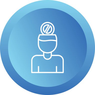 Özdenetim web simgesi, vektör illüstrasyonu