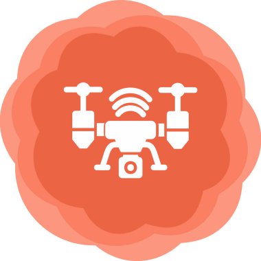 Drone simgesi vektör illüstrasyon tasarımı