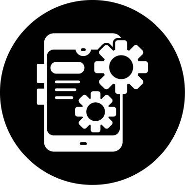 Mobil Ayarlar ikon vektör çizimi