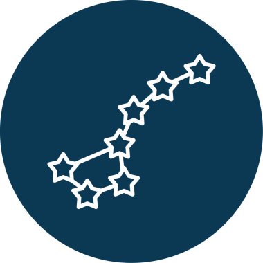 Yıldız simgesi, Takımyıldızı 'nın vektör illüstrasyonu                