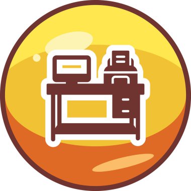 işyeri web simgesi vektör illüstrasyonu