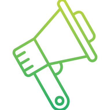 Megafon. Web simgesi basit illüstrasyon 