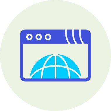 tarayıcı web simgesi, vektör illüstrasyonu