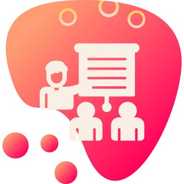 izleyici sunum simgesi vektör illüstrasyonu