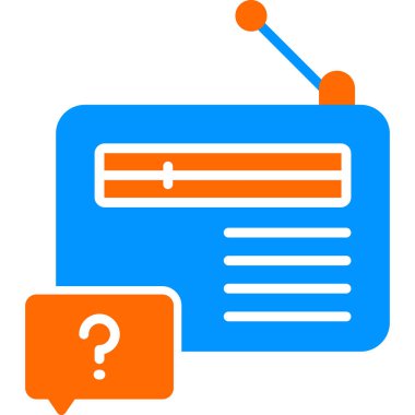 radyo simgesi vektör illüstrasyonu 