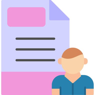 belge simgesi, vektör illüstrasyonu basit tasarım