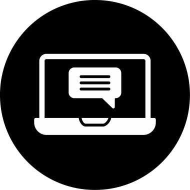 Çevrimiçi İletişim simgesi vektör illüstrasyonu