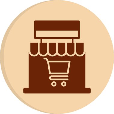 Alışveriş. Web simgesi basit illüstrasyon 