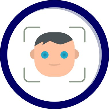 avatar erkek kullanıcı simgesi, yüz kimliği 