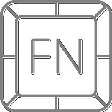 Fonksiyon web simgesi, vektör illüstrasyonu