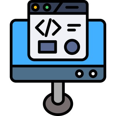 Geliştirme simgesi, vektör illüstrasyonu basit tasarım