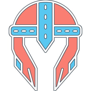 Kask simgesi vektör illüstrasyonu 