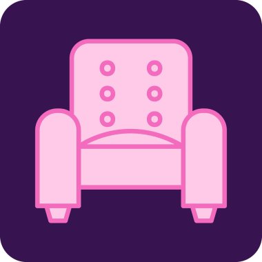 Kol Koltuğu Web simgesi basit illüstrasyon