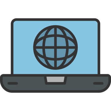 İnternet web simgesi basit illüstrasyon 