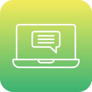 Çevrimiçi İletişim simgesi vektör illüstrasyonu