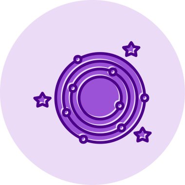 Galaxy web simgesinin vektör illüstrasyonu 